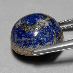 Lapislazzuli naturale blu da 14,91 ct, taglio rotondo, opaco