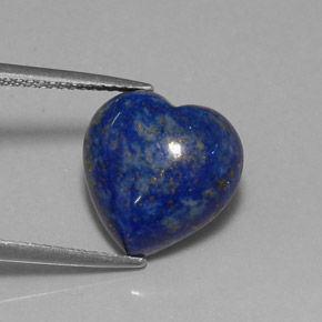 Lapislazzuli naturale blu da 5,89 ct, a forma di cuore, opaco