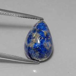Lapislazzuli naturale blu da 6,93 ct, taglio a pera, opaco