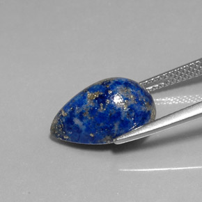 Lapislazzuli naturale blu da 6,93 ct, taglio a pera, opaco