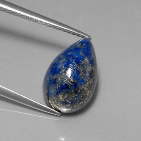 Lapislazzuli naturale blu reale da 7,60 ct, taglio a pera, opaco