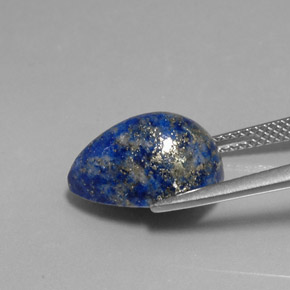Lapislazzuli naturale blu reale da 7,60 ct, taglio a pera, opaco