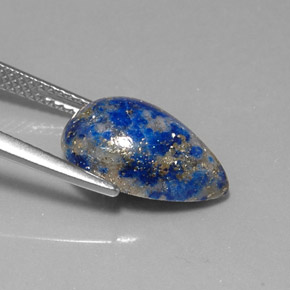 Lapislazzulo Blu reale naturale da 5.64 ct, Forma a pera, Opaco