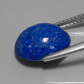 Lapislazzuli naturale blu da 4,72 ct, taglio ovale, opaco
