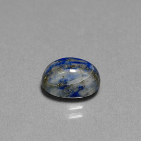 Lapislazzuli naturale blu da 2,55 ct, taglio ovale, opaco