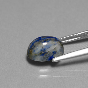 Lapislazzuli naturale blu da 2,55 ct, taglio ovale, opaco