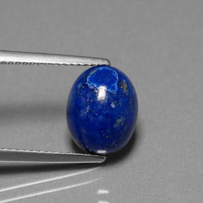 Lapislazzuli naturale blu da 3,74 ct, taglio ovale, opaco