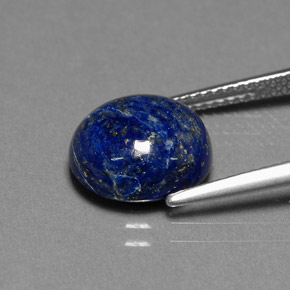 Lapislazzuli naturale blu da 4,58 ct, taglio ovale, opaco