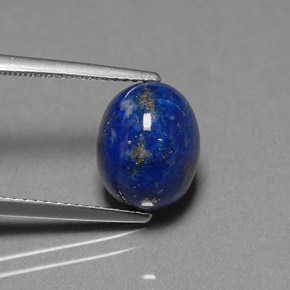 Lapislazzuli naturale blu da 4,87 ct, taglio ovale, opaco