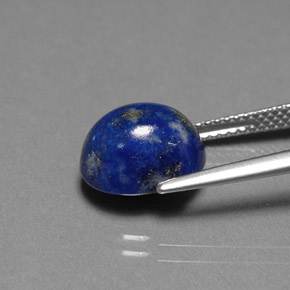 Lapislazzuli naturale blu da 4,87 ct, taglio ovale, opaco