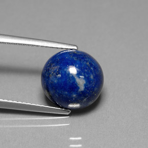 Lapislazzuli naturale blu da 6,65 ct, taglio rotondo, opaco