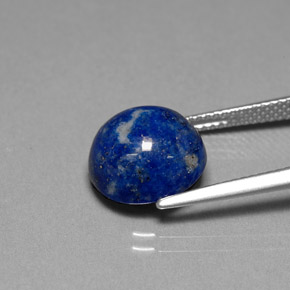 Lapislazzuli naturale blu da 6,65 ct, taglio rotondo, opaco