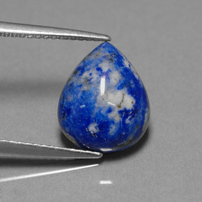 Lapislazzulo Blu reale naturale da 4.27 ct, Forma a pera, Opaco