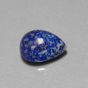 Lapislazzuli naturale blu da 4,62 ct, taglio a pera, opaco