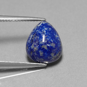 Lapislazzuli naturale blu da 4,62 ct, taglio a pera, opaco