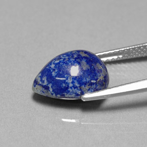 Lapislazzuli naturale blu da 4,62 ct, taglio a pera, opaco