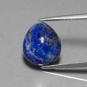 Lapislazzuli naturale blu da 4,92 ct, taglio a pera, opaco
