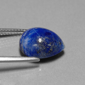 Lapislazzuli naturale blu da 4,92 ct, taglio a pera, opaco