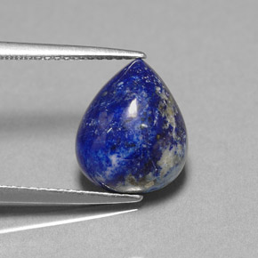 Lapislazzuli naturale blu da 4,96 ct, taglio a pera, opaco