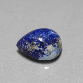 Lapislazzuli naturale blu da 4,96 ct, taglio a pera, opaco