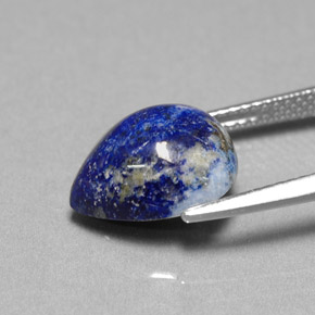 Lapislazzuli naturale blu da 4,96 ct, taglio a pera, opaco