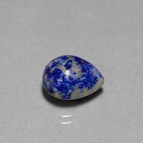 Lapislazzuli naturale blu da 5,38 ct, taglio a pera, opaco