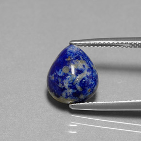 Lapislazzuli naturale blu da 5,38 ct, taglio a pera, opaco