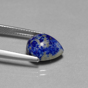 Lapislazzuli naturale blu da 5,38 ct, taglio a pera, opaco
