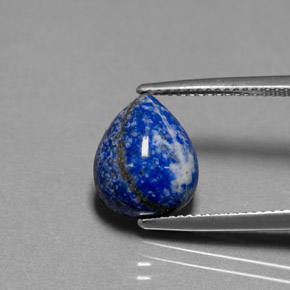 Lapislazzuli naturale blu da 5,40 ct, taglio a pera, opaco