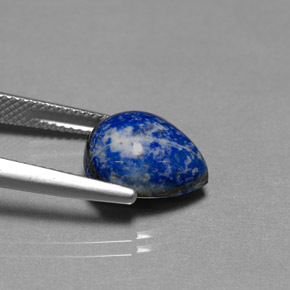 Lapislazzuli naturale blu da 5,40 ct, taglio a pera, opaco