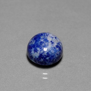 Lapislazzuli naturale blu da 6,13 ct, taglio rotondo, opaco