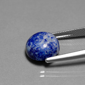 Lapislazzuli naturale blu da 6,13 ct, taglio rotondo, opaco
