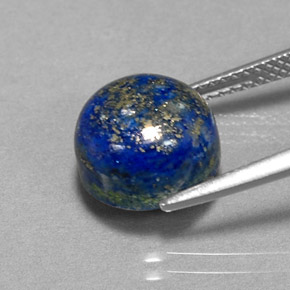 Lapislazzuli naturale blu da 5,87 ct, taglio rotondo, opaco
