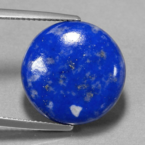 Lapislazzuli naturale blu da 13,36 ct, taglio rotondo, opaco