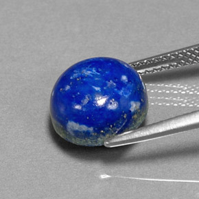 Lapislazzulo Blu reale naturale da 5.07 ct, Taglio rotondo, Opaco