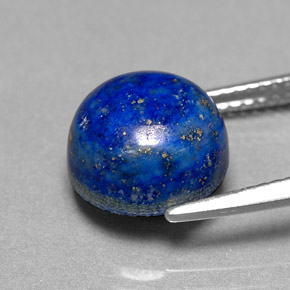 Lapislazzuli naturale blu da 5,24 ct, taglio rotondo, opaco
