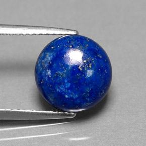 Lapislazzuli naturale blu da 4,10 ct, taglio rotondo, opaco
