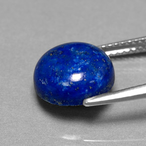 Lapislazzuli naturale blu da 4,10 ct, taglio rotondo, opaco