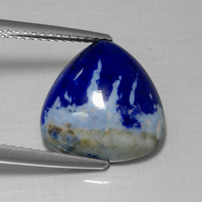 Lapislazzuli naturale blu da 6,82 ct, trillion, opaco