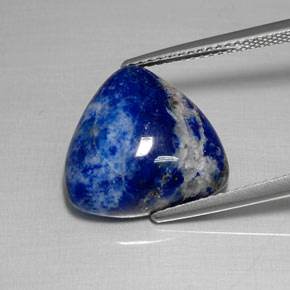 Lapislazzuli naturale blu da 9,54 ct, trillion, opaco
