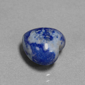 Lapislazzuli naturale blu da 3,13 ct, a forma di cuore, opaco