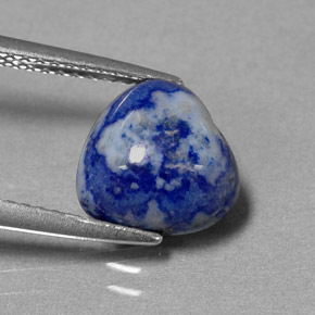 Lapislazzuli naturale blu da 3,13 ct, a forma di cuore, opaco