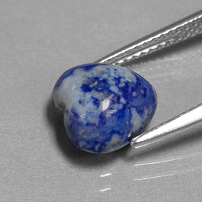 Lapislazzuli naturale blu da 3,13 ct, a forma di cuore, opaco