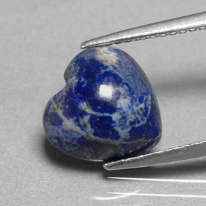 Lapislazzuli naturale blu da 3,85 ct, a forma di cuore, opaco