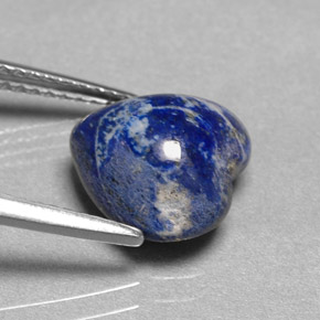 Lapislazzuli naturale blu da 3,85 ct, a forma di cuore, opaco