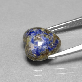Lapislazzulo Blu reale naturale da 4.20 ct, A forma di cuore, Opaco
