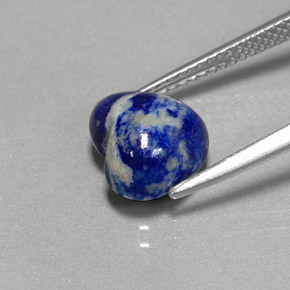 Lapislazzuli naturale blu da 3,39 ct, a forma di cuore, opaco