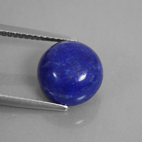 Lapislazzuli naturale blu da 4,33 ct, taglio rotondo, opaco