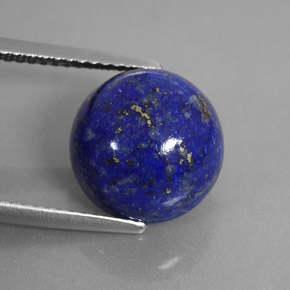 Lapislazzuli naturale blu da 6,65 ct, taglio rotondo, opaco