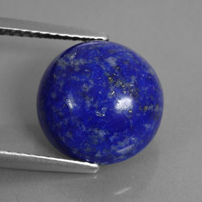 Lapislazzuli naturale blu da 6,14 ct, taglio rotondo, opaco